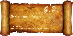 Gyöngy Petra névjegykártya