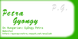petra gyongy business card