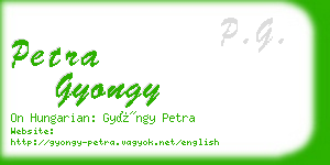 petra gyongy business card